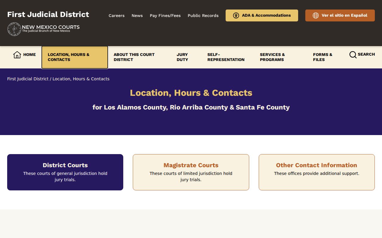 Santa Fe County courthouse contacts for warrant lookup