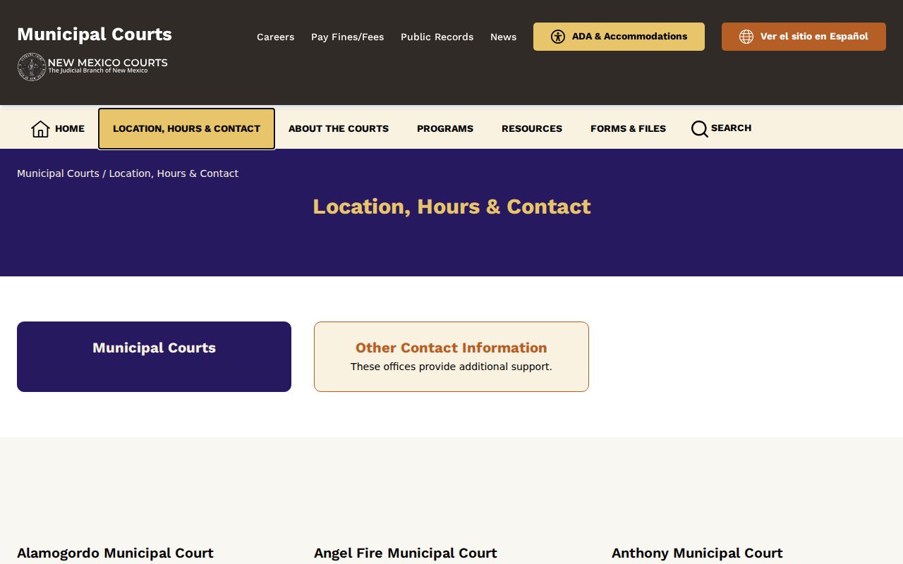 Santa Fe County municipal court directory for city warrant records