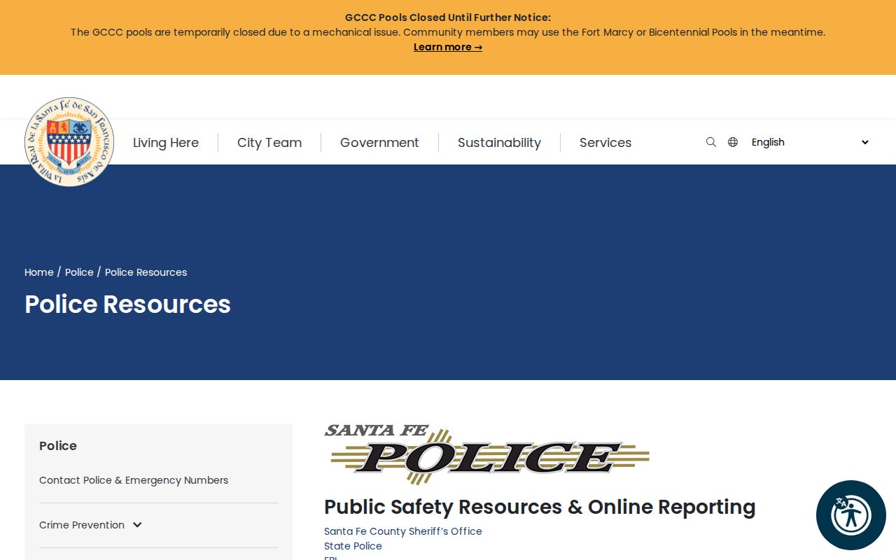 Santa Fe warrant records official police court and inmate resource links