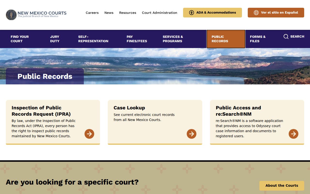 Santa Fe County statewide public records hub for warrant access